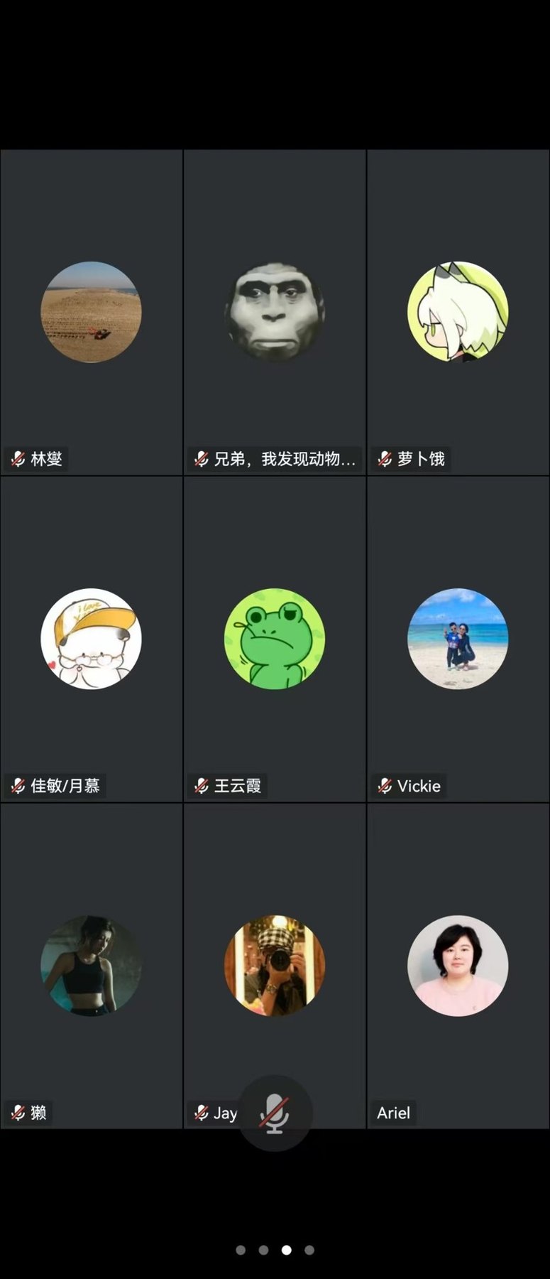 Online class participants